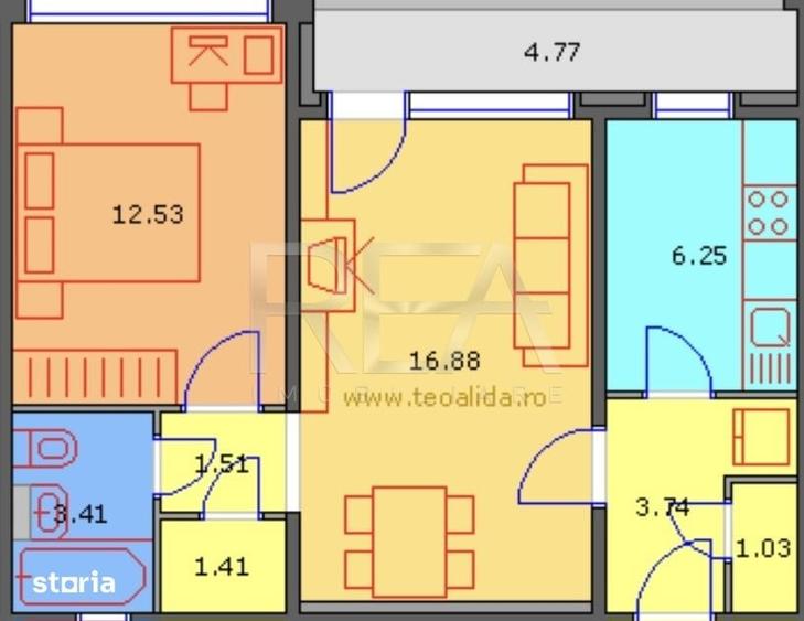 Apartament cu 2 camere semidecomandat în Militari — fotografia 3