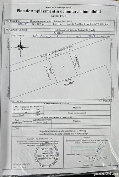 Teren de 407 mp, în Lazu