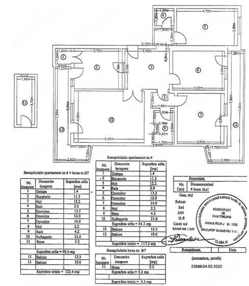 Apartament cu 4 camere decomandat în Central