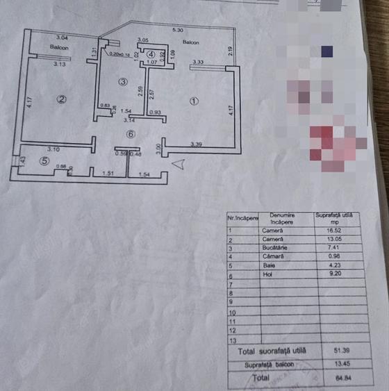 Apartament cu 2 camere decomandat în Exterior Vest