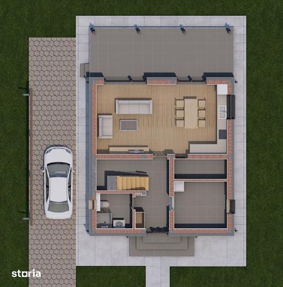 Casă cu 4 camere decomandat cu Teren 450 Mp în Tărlungeni