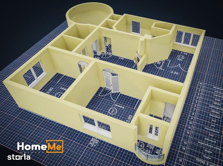 Apartament cu 3 camere în Primăverii