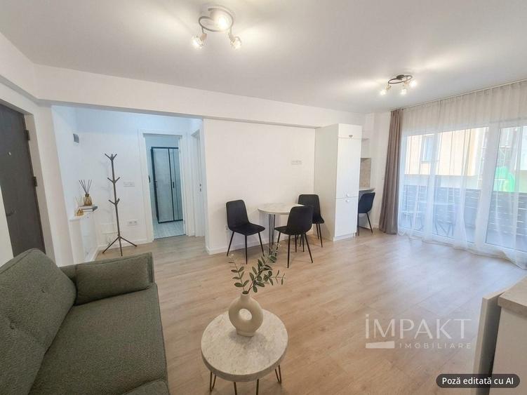 Apartament cu 2 camere semidecomandat, mobilat în Baciu