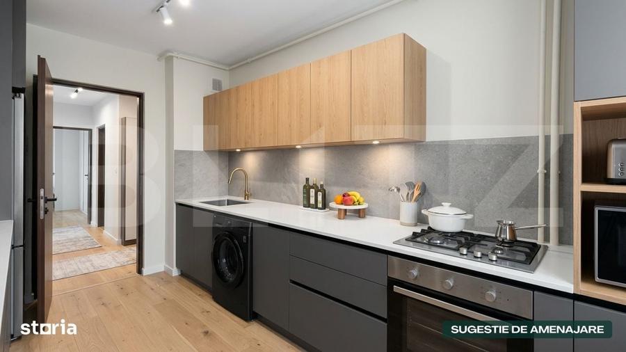Apartament cu 3 camere decomandat în Central