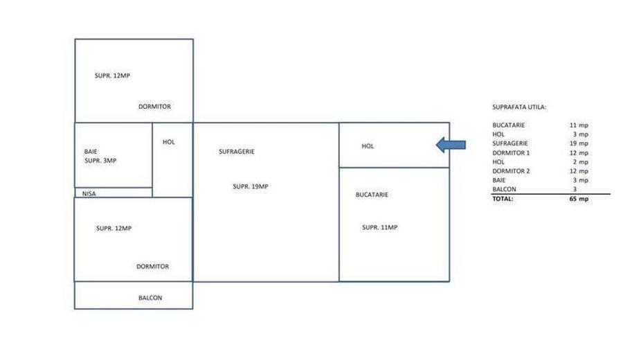 Apartament cu 3 camere semidecomandat, mobilat în Dristor