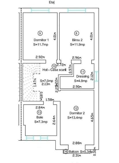 Duplex cu 5 camere cu Canalizare în Girocului