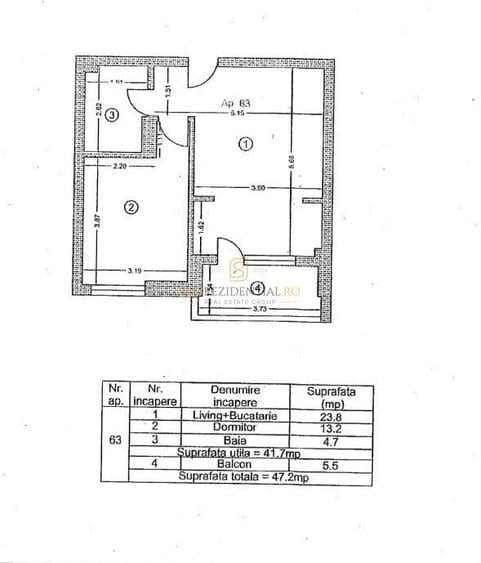 Apartament cu 2 camere semidecomandat, mobilat în Central