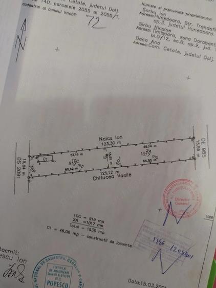 Teren de 1936 mp, în Cetate