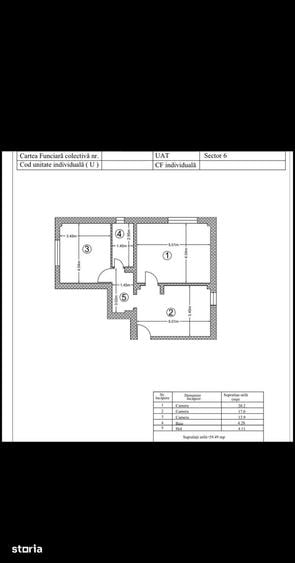 Apartament cu 2 camere decomandat în Militari