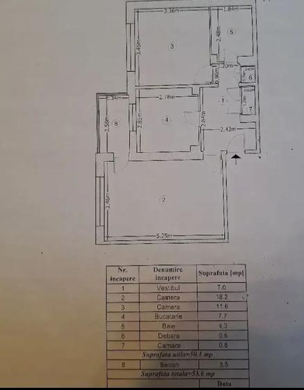 Apartament cu 2 camere decomandat în Aviației