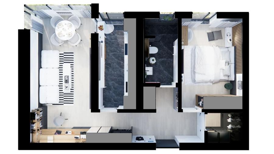 Apartament cu 2 camere decomandat, mobilat în Militari