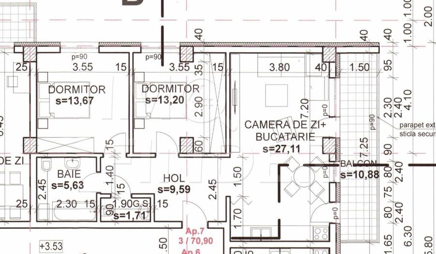 Apartament cu 3 camere decomandat în Andrei Mureșanu