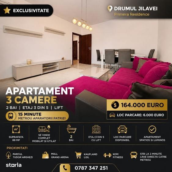 Apartament 3 Camere Decomandat | 15 Min Metrou Ap. Patriei | 89 MP - 13