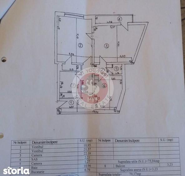 Universitate | 3 camere | dormitor de 22mp | 80mp | RS1 | B13178 - 1