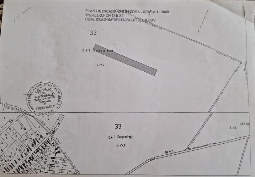 Teren Construcții intravilan de 15000 mp, în Dragomirești-Vale
