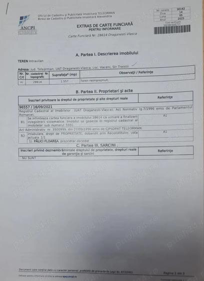 Teren în Văceni
