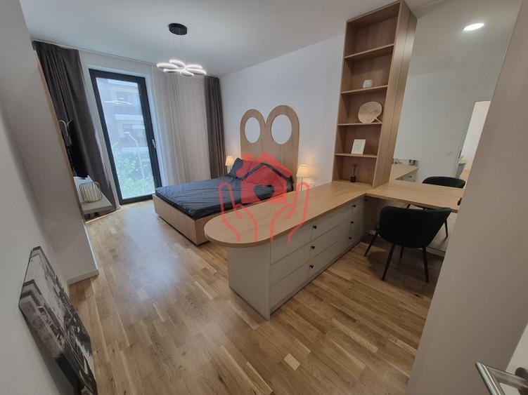 Apartament cu 2 camere semidecomandat, mobilat în Băneasa