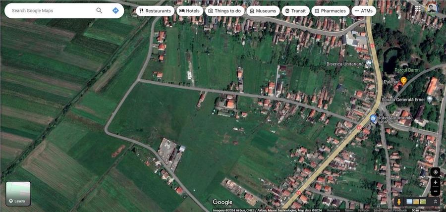Teren agricol intravilan de 1300 mp, în Ernei