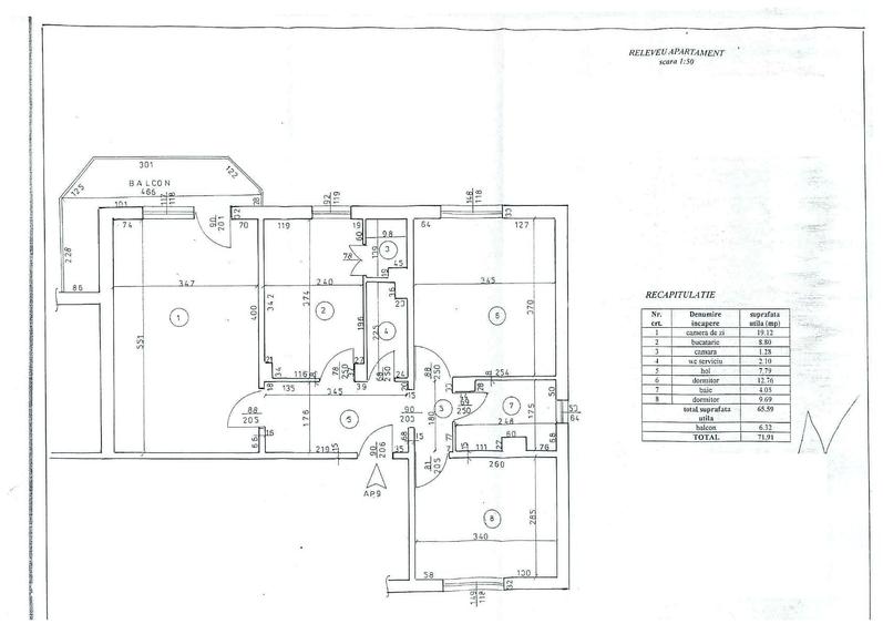 Apartament cu 3 camere decomandat în 1 Mai
