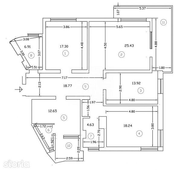 Apartament 163 mp, living + balcon 40 mp, vedere parc, garaj, curte. - 10