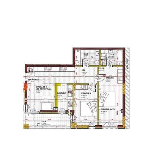 Apartament cu 3 camere în Florești