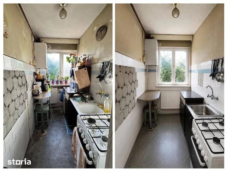Apartament cu 3 camere semidecomandat în Km 4
