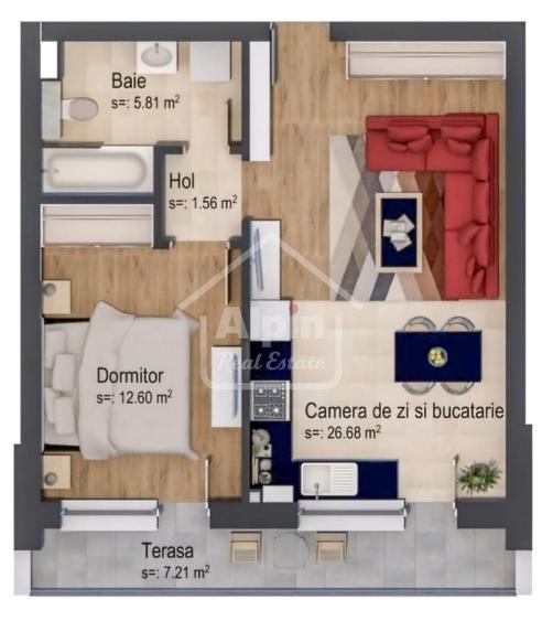 Apartament Tip Studio Tractorul - 4