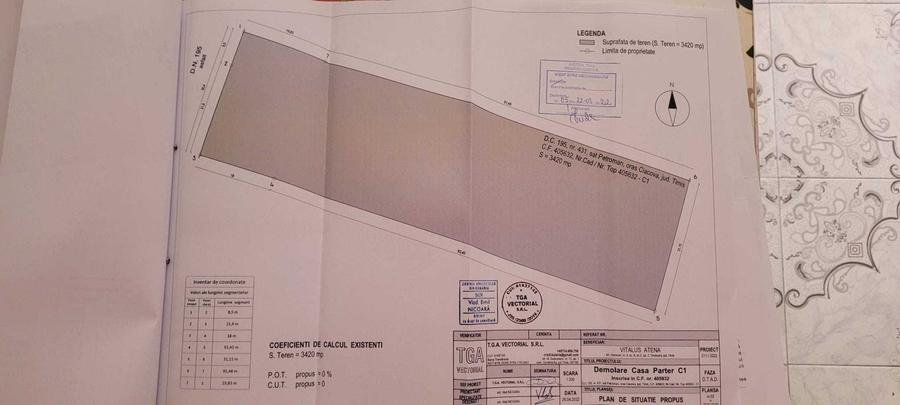 Teren de 3420 mp, în Exterior Vest