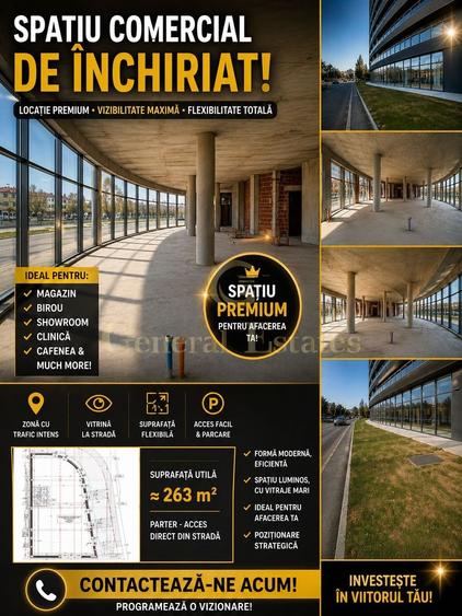Spațiu comercial, de 260 mp, în Tractorul