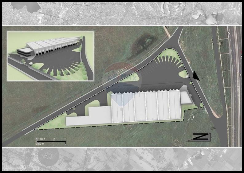Teren 2Ha  Drumul Intre Tarlale - A2, pretabil hale + birou (Glina) - 4