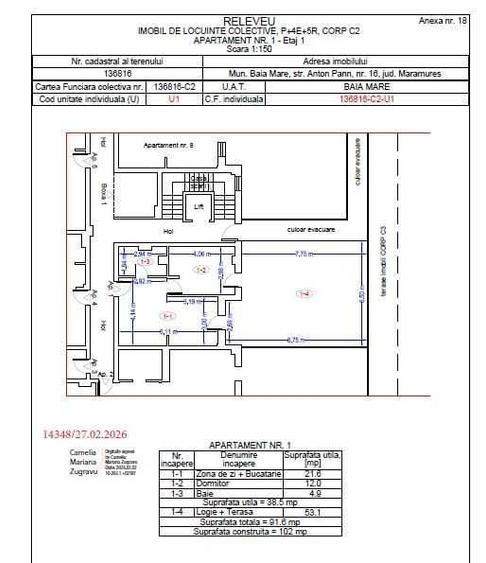 Apartament cu 2 camere în Central