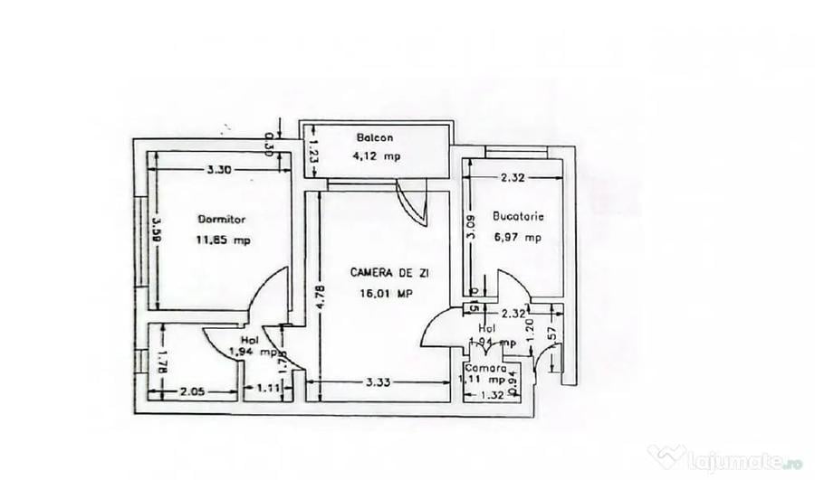 Apartament cu 2 camere semidecomandat în Crevedia