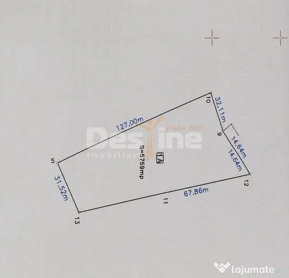 Teren de 5759 mp, în Modelu