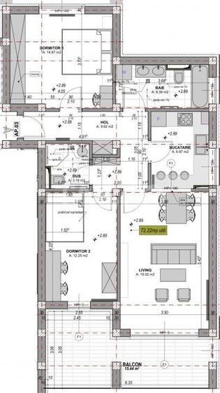 Apartament cu 3 camere decomandat în Cristian