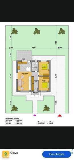 Casa la cheie, 90 mp, teren 600 mp, panorama superba, Panet - 2
