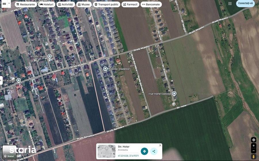 Teren de 496 mp, în Aroneanu