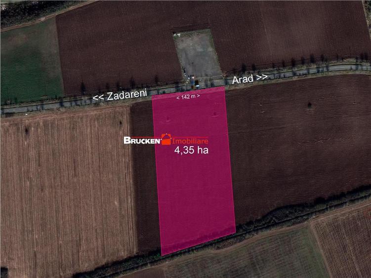 TEREN CU POTENTIAL INDUSTRIAL | 4,35 HA | ARAD, ZADARENI - 1