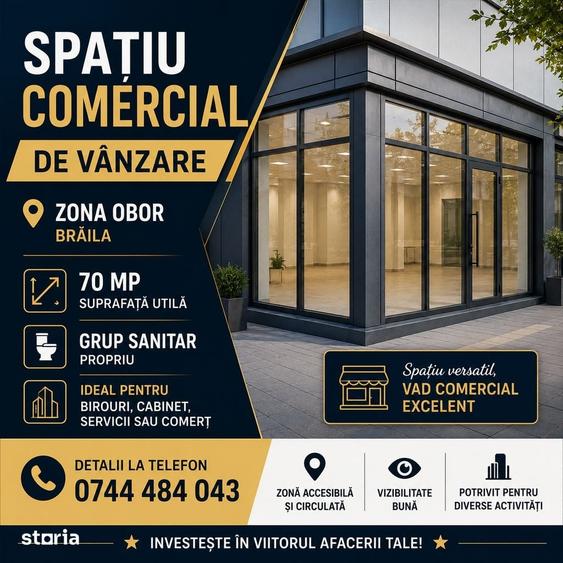 Spațiu comercial, de 70 mp, în Obor