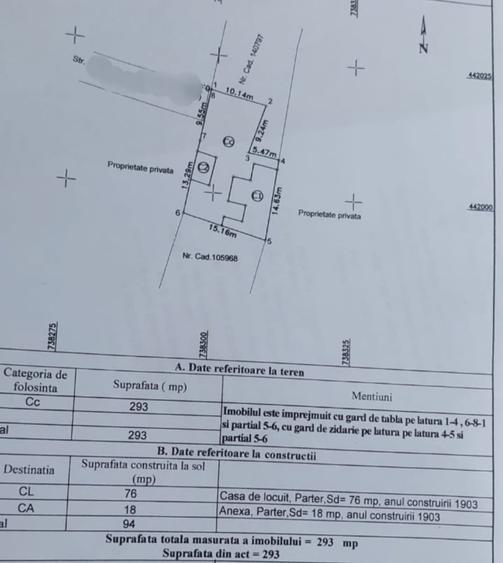 Teren Construcții intravilan de 293 mp, în Piața Centrală