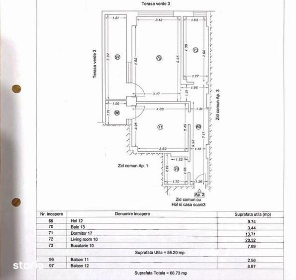 Apartament cu 2 camere în ICIL