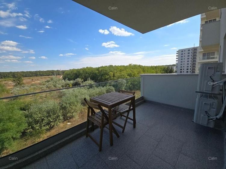 Apartament cu 2 camere semidecomandat, mobilat în Băneasa