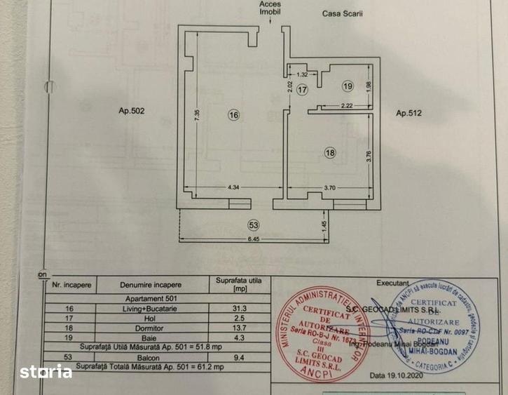 Apartament cu 2 camere în Nord