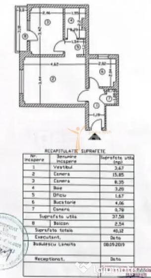 Apartament cu 2 camere semidecomandat în Central