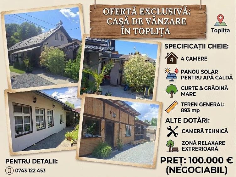 Casă cu 4 camere cu Teren 893 Mp în Central