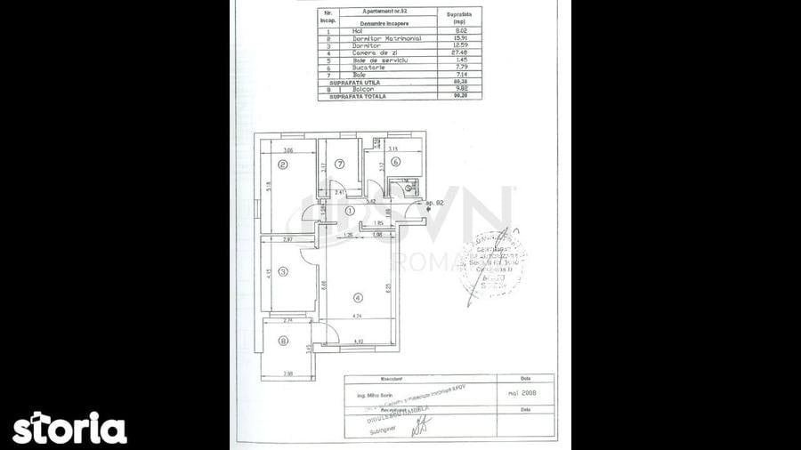 Apartament cu 3 camere decomandat în Nord