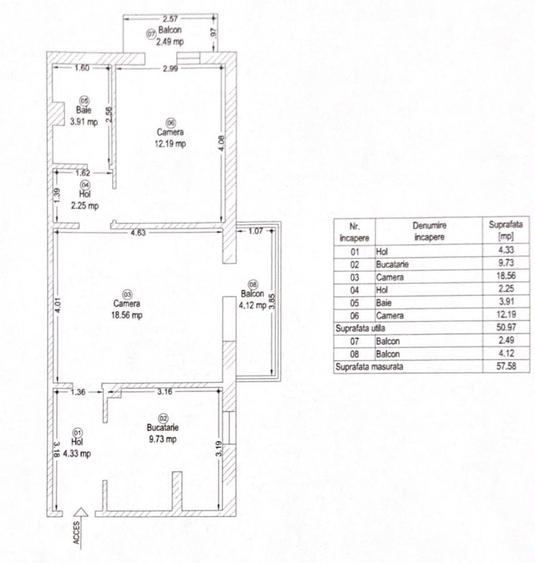 Apartament 2 camere, 51 m2, 2 balcoane, Zona Aradului, Timisoara - 8