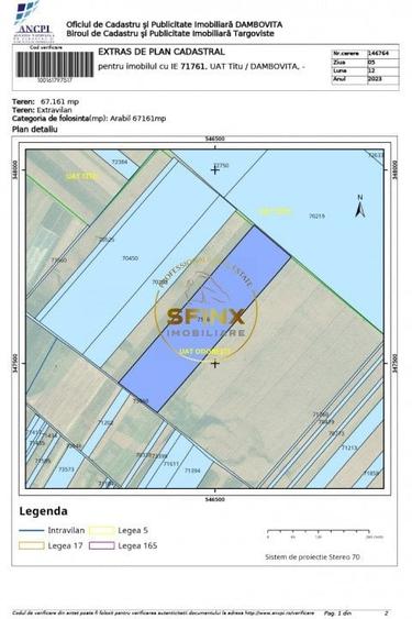Teren agricol extravilan de 70000 mp, în Titu