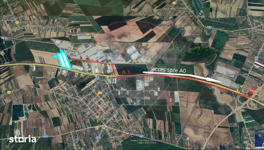 Teren de 93000 mp, în Bolintin-Deal