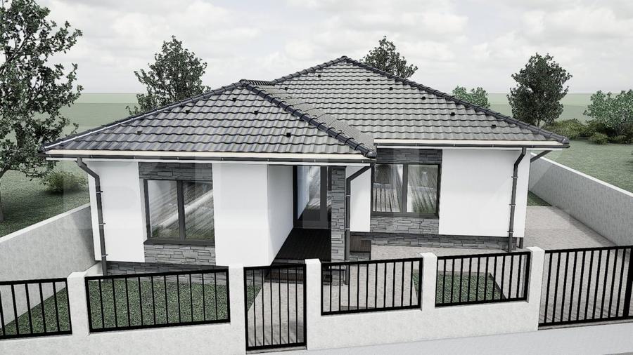 Casă individuală cu 4 camere cu Canalizare în Nord