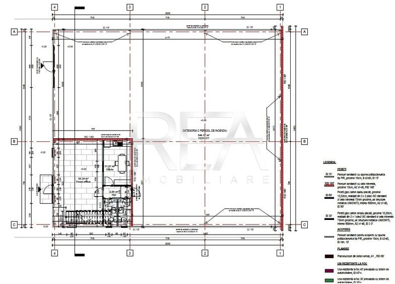 Spațiu industrial, de 344.17001342773 mp, în Chiajna